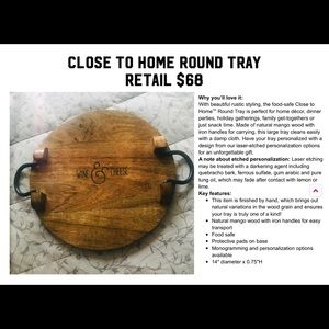 Thirty One Close To Home Round Tray